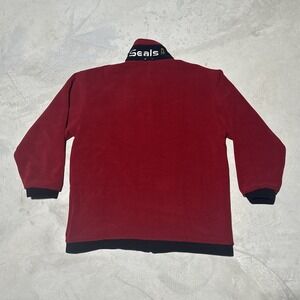Vintage Y2K Seals Polar Fleece Tactical Full Zip Jacket Army Military Look Red